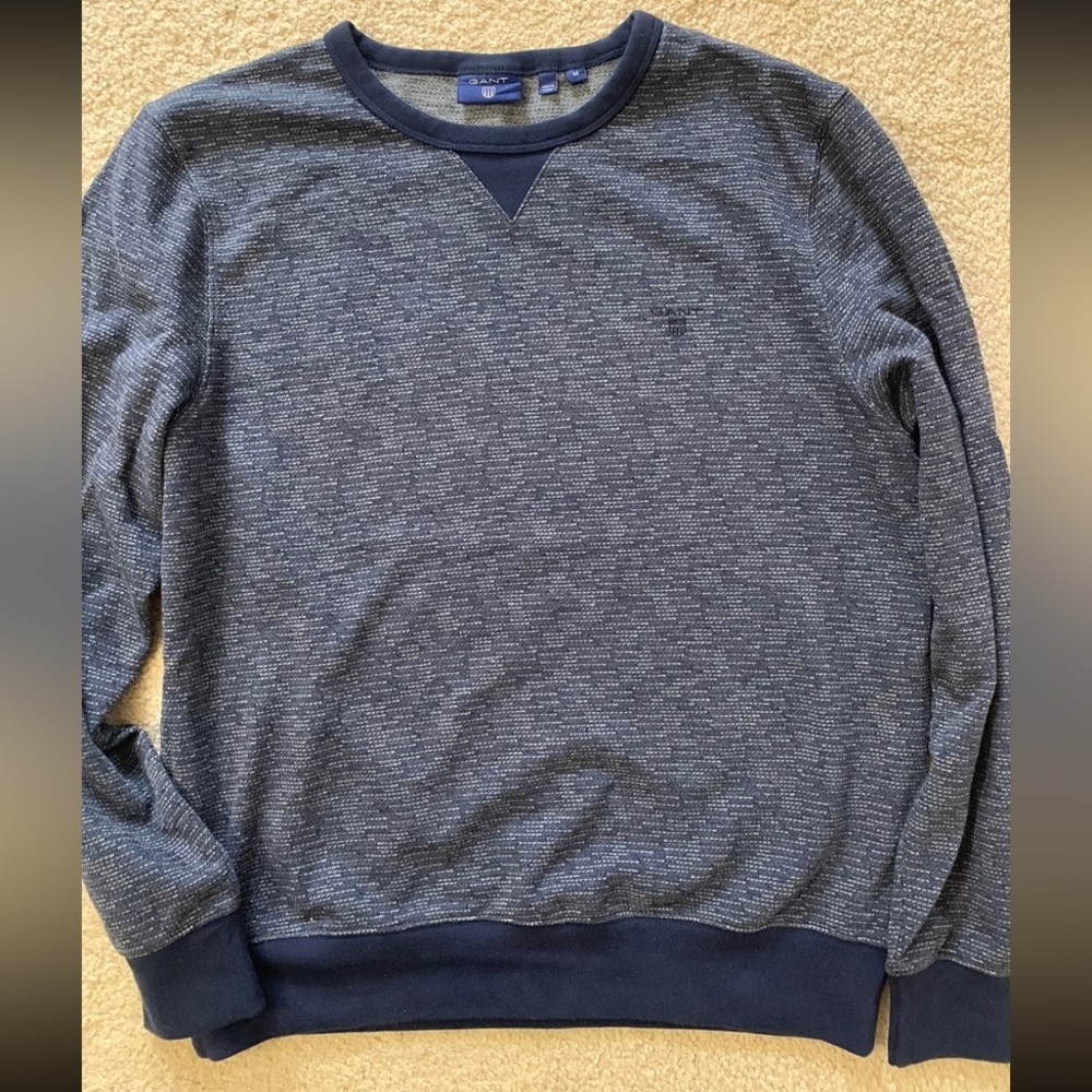 Gant Terry Crewneck Sweatshirt in Blue Heather